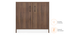 Alex Shoe Cabinet (Classic Walnut Finish, 9 Pair Configuration) by Urban Ladder - - 