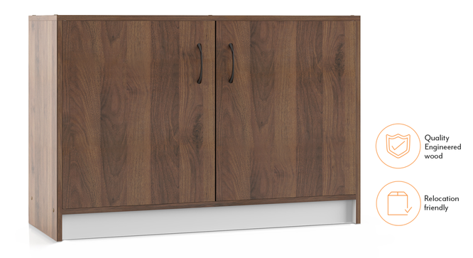 Alex Shoe Cabinet (Classic Walnut Finish, 12 pair Configuration) by Urban Ladder - - 