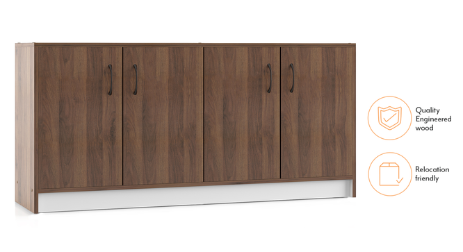 Alex Shoe Cabinet (Classic Walnut Finish, 18 pair Configuration) by Urban Ladder - - 