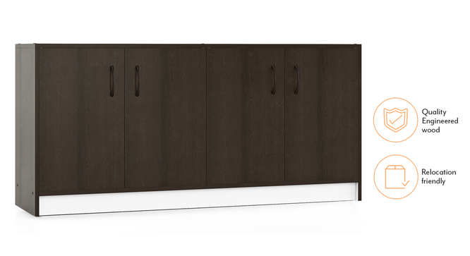 Alex Shoe Cabinet (Dark Wenge Finish, 18 pair Configuration) by Urban Ladder - - 