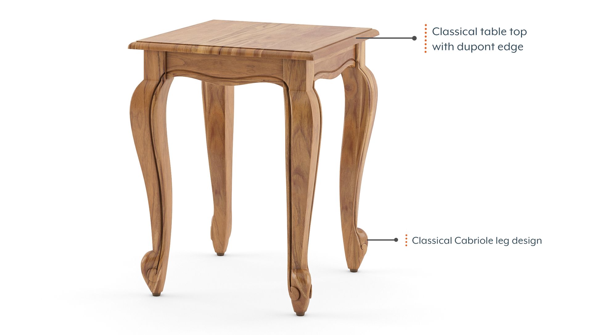 Taahira Teak Wood Side Table Urban Ladder