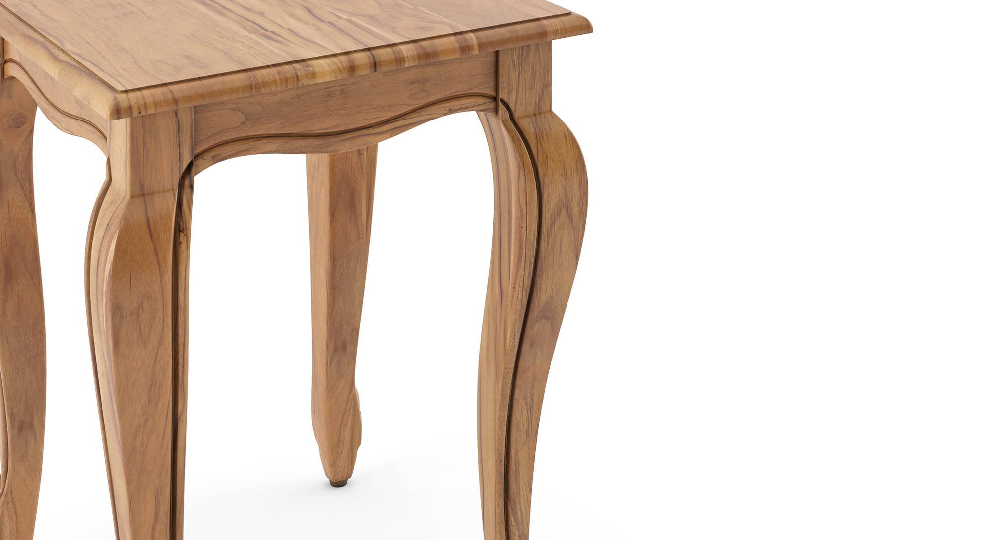 Taahira Teak Wood Side Table Urban Ladder