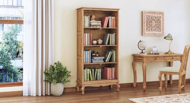 Taahira Solid Wood Bookshelf (Natural Finish) by Urban Ladder - - 