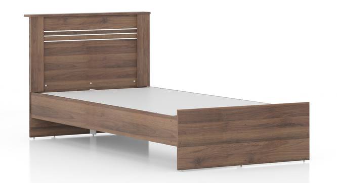Davis Engineered Wood Non Storage Bed (Single Bed Size, Classic Walnut Finish) by Urban Ladder - - 