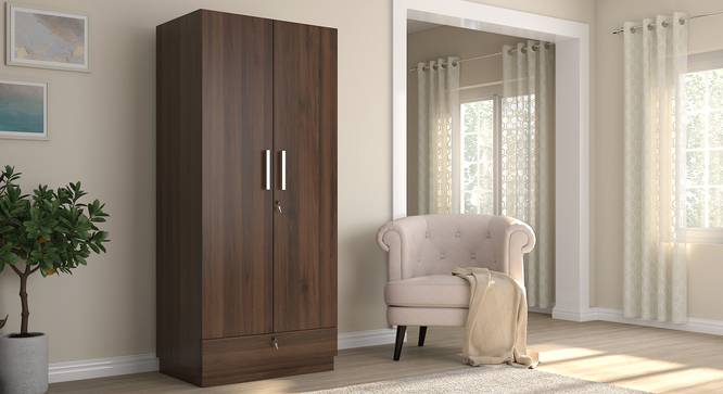 Bocado Wardrobe (Two Door, Columbian Walnut Finish) by Urban Ladder - - 882074