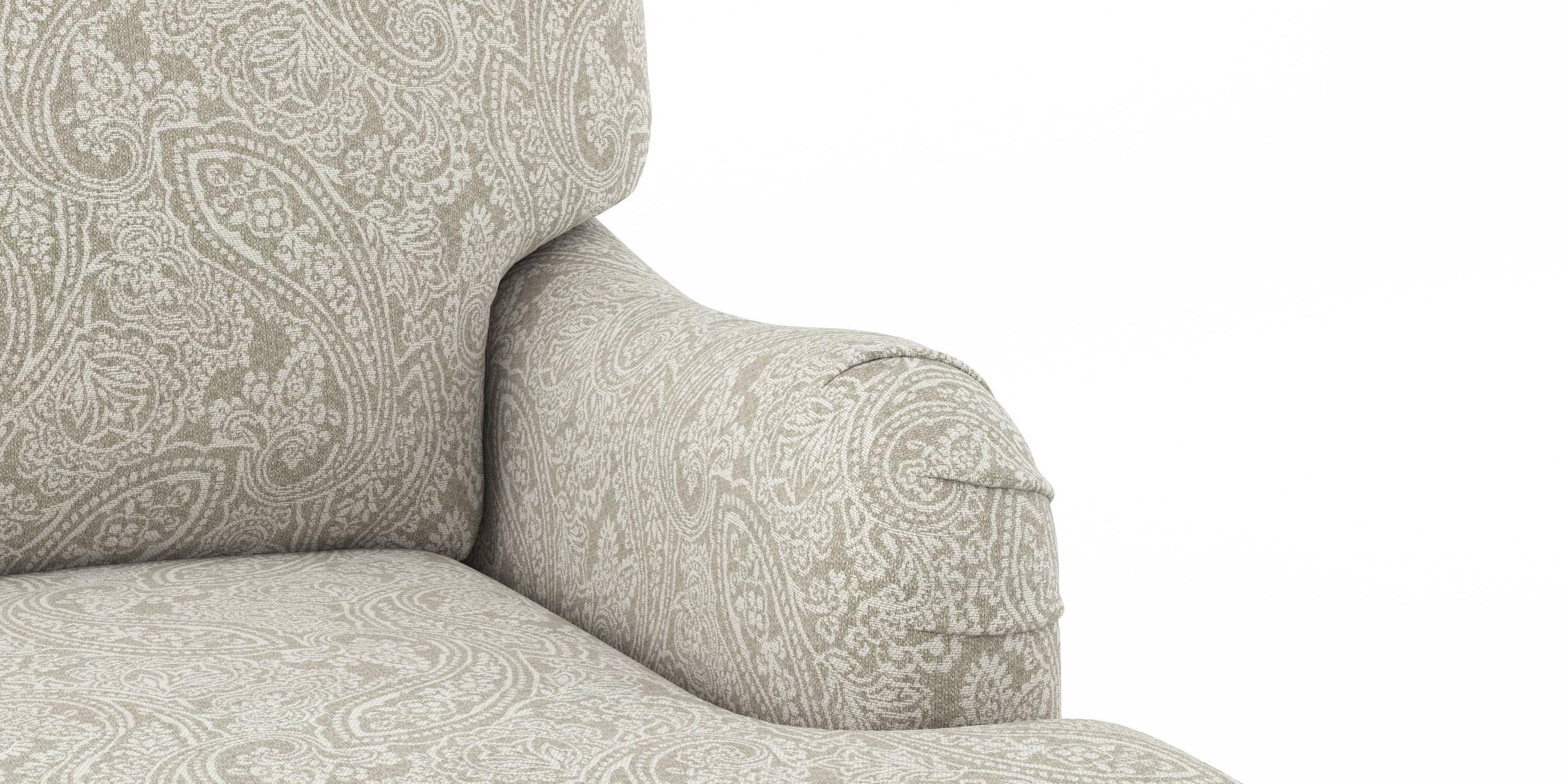 Ophelia Fabric Sofa (Monochrome Paisley) Urban Ladder
