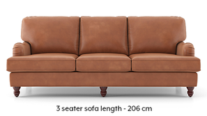 Ophelia Leatherette Sofa (Tan Leatherette)