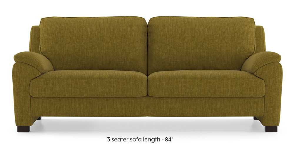 Farina Sofa (Olive Green) (3-seater Custom Set - Sofas, None Standard Set - Sofas, Olive Green, Fabric Sofa Material, Regular Sofa Size, Regular Sofa Type) by Urban Ladder - - 882298