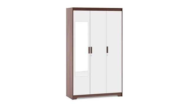 Miller 3 Door Wardrobe (Two-Tone Finish, With Mirror, Without Drawer Configuration, With Lock) by Urban Ladder - Ground View Design 1 - 882316