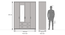 Hilton 4 Door Wardrobe (2 Drawer Configuration, With Mirror, With Lock, Chestnut Acacia Finish) by Urban Ladder - Design 1 Dimension - 882326