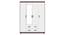 Miller 4 Door Wardrobe (Two-Tone Finish, 2 Drawer Configuration, With Mirror, With Lock) by Urban Ladder - Design 1 Side View - 882337