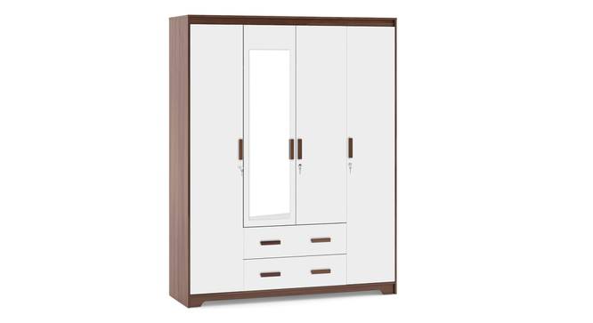Miller 4 Door Wardrobe (Two-Tone Finish, 2 Drawer Configuration, With Mirror, With Lock) by Urban Ladder - Ground View Design 1 - 882339