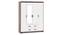 Miller 4 Door Wardrobe (Two-Tone Finish, 2 Drawer Configuration, With Mirror, With Lock) by Urban Ladder - Ground View Design 1 - 882339