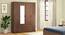 Hilton 4 Door Wardrobe (2 Drawer Configuration, With Mirror, With Lock, Chestnut Acacia Finish) by Urban Ladder - Front View - 882348