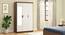Miller 3 Door Wardrobe (Two-Tone Finish, With Mirror, Without Drawer Configuration, With Lock) by Urban Ladder - Front View - 
