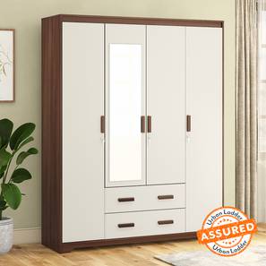 Wardrobes Design Miller Engineered Wood Door Wardrobe in Two Tone Finish