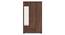 Hilton 3 Door Wardrobe (1 Drawer Configuration, With Mirror, Spiced Acacia Finish, With Lock) by Urban Ladder - - 