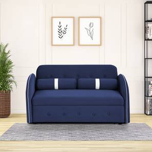 Sofa Cum Bed Design Jayen 3 Seater Pull Out Sofa cum Bed In Navy Blue Colour