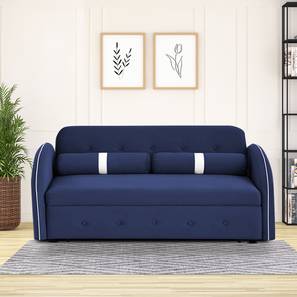 Sofa Cum Bed In Nashik Design Jayen 3 Seater Pull Out Sofa cum Bed In Navy Blue Colour