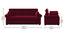 Serta 3 Seater Pull Out Sofa Cum Bed In Grey Colour (Maroon) by Urban Ladder - Dimension Design 1 - 