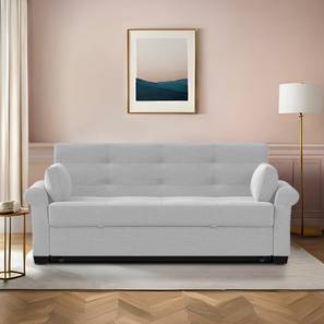 Grey Bed Design Serta 3 Seater Fold Out Sofa cum Bed In Grey Colour