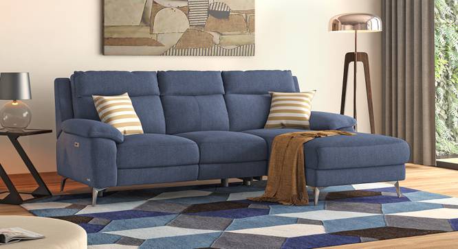 Emila Sectional Recliner (Blue, Right Aligned, Three Seater) by Urban Ladder - - 