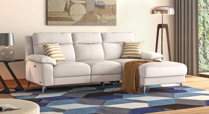 Emila Sectional Recliner (Cream, Right Aligned, Three Seater) by Urban Ladder - - 