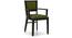 Aurelio Study Chair (Mahogany Finish, Olive) by Urban Ladder - Cross View Design 1 - 88363