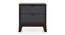 Martino Upholstered Bedside Table (Grey Finish, Dark Walnut) by Urban Ladder - - 