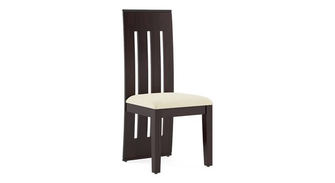 Sinai Solid Wood Dining  Chair - Set of 2 (Mahogany Finish, Camilla Ivory) by Urban Ladder - - 