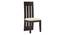 Sinai Solid Wood Dining  Chair - Set of 2 (Mahogany Finish, Camilla Ivory) by Urban Ladder - - 