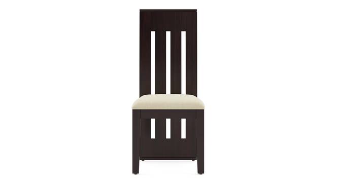 Sinai Solid Wood Dining  Chair - Set of 2 (Mahogany Finish, Camilla Ivory) by Urban Ladder - - 