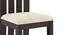 Sinai Solid Wood Dining  Chair - Set of 2 (Mahogany Finish, Camilla Ivory) by Urban Ladder - - 