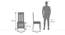 Sinai Solid Wood Dining  Chair - Set of 2 (Mahogany Finish, Camilla Ivory) by Urban Ladder - - 