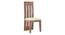 Sinai Solid Wood Dining  Chair - Set of 2 (Teak Finish, Camilla Ivory) by Urban Ladder - - 
