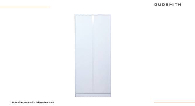 Nelson Engineered Wood Wardrobe (White Finish) by Urban Ladder - Cross View Design 1 - 884810