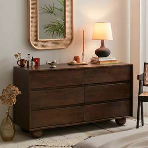 New Arrivals Storage Design Mahe Solid Wood Chest of 6 Drawers in Matte Finish