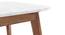 Lunar Maharaja White Marble Top 6 Seater Dining Table - With Set Of 6 Fabio Chairs In- Teak (Teak Finish, Matty Yellow) by Urban Ladder - - 