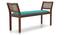 Latt Upholstered Bench (Teak Finish, With Blue Upholstery Configuration) by Urban Ladder - - 