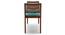 Latt Upholstered Bench (Teak Finish, With Blue Upholstery Configuration) by Urban Ladder - - 