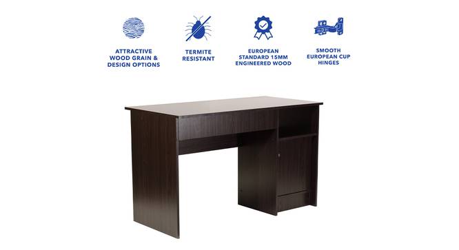 Hayao Engineered Wood Workstation with Cabinet in Wenge Finish (Wenge Finish) by Urban Ladder - Cross View Design 1 - 885622