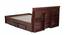 Ryouta Engineered Wood King Size Box Storage Bed In Wenge Finish (Wenge Finish, King Bed Size, Drawer Storage Type) by Urban Ladder - Front View Design 1 - 885624