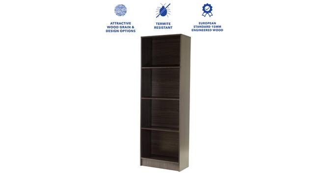 Hayao Engineered Wood 4 Tier Book Shelf in Wenge Finish (Wenge Finish) by Urban Ladder - Front View Design 1 - 885628
