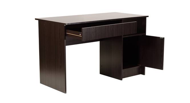Hayao Engineered Wood Workstation with Cabinet in Wenge Finish (Wenge Finish) by Urban Ladder - Rear View Design 1 - 885641