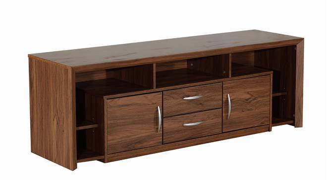 Yuko Engineered Wood TV Unit with Two Drawers in Columbia Walnut Finish (Walnut Finish) by Urban Ladder - Cross View Design 1 - 885700