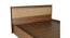Yuko Engineered Wood Upholstered King Size Bed in Columbia Walnut Finish with Hydraulic Storage (Walnut Finish, King Bed Size, Hydraulic Storage Type) by Urban Ladder - Front View Design 1 - 885705