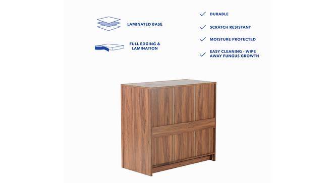 Yuko Wide Engineered Wood Chest of 5 Drawers in Columbia Walnut Finish (Walnut Finish) by Urban Ladder - Front View Design 1 - 885709