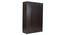 Ren Engineered Wood 4 Door Wardrobe with External Drawers in Wenge Finish (Wenge Finish) by Urban Ladder - Design 1 Side View - 885729