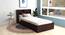 Takeo Engineered Wood Single Bed in Walnut Finish (Walnut Finish, Single Bed Size, Box Storage Type) by Urban Ladder - Cross View Design 1 - 885730