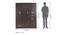 Ren Engineered Wood 5 Door Wardrobe with External Drawers in Wenge Finish (Wenge Finish) by Urban Ladder - Design 1 Dimension - 885753